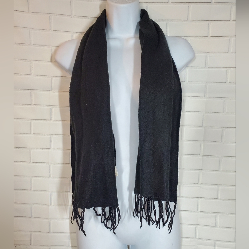 Cashmere Feel Black Scarf 100% Acrylic